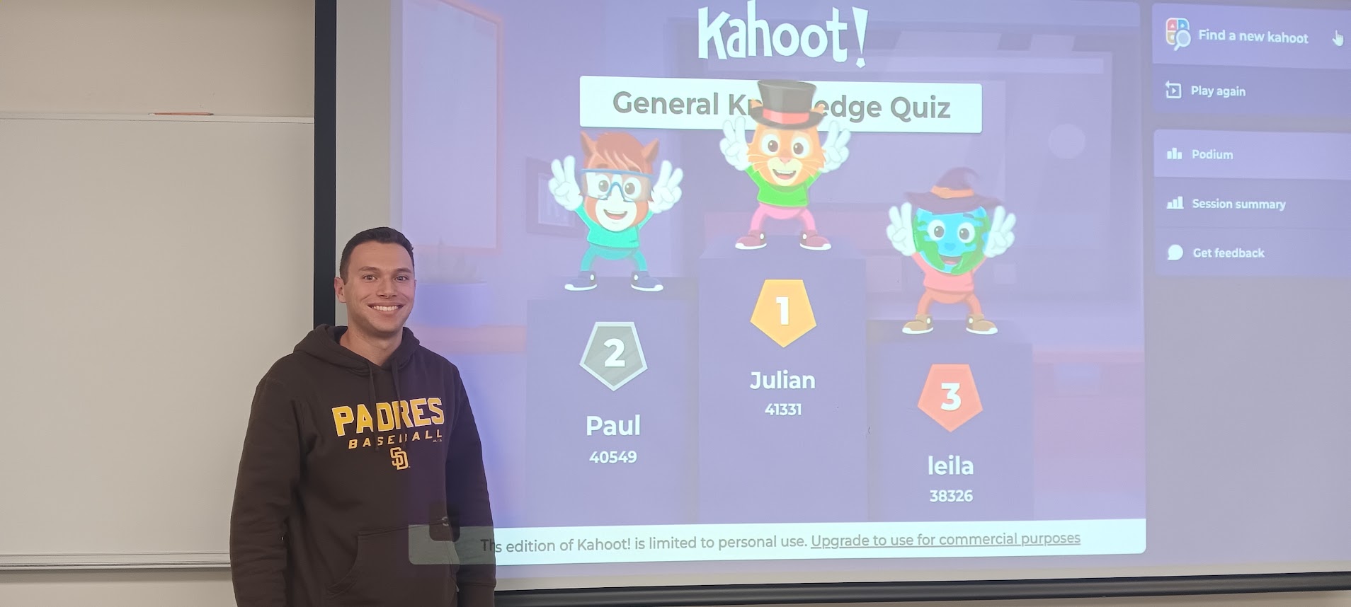 Students at a professional development workshop